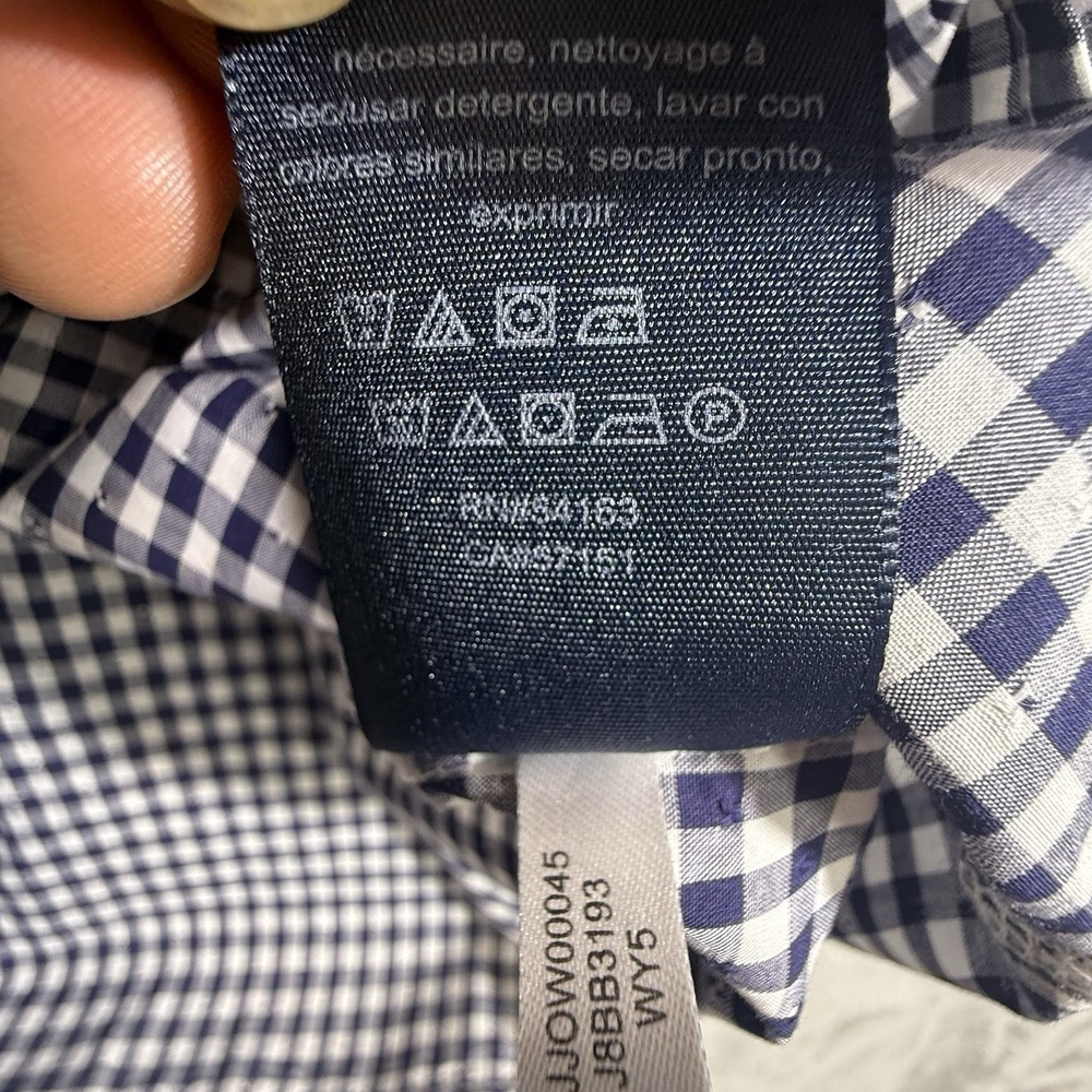 Tommy Hilfiger Checkered Dress‎ Navy & White Size Small Petite Beach Spring - Picture 8 of 11